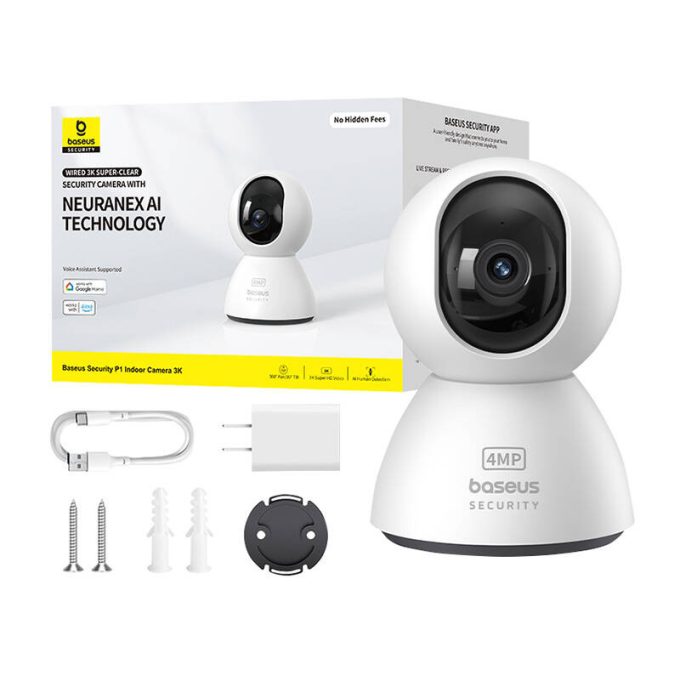 Интелигентна вътрешна камера за видеонаблюдение Baseus Security P1 Indoor Camera 3K - (S0TV012132) - Image 8