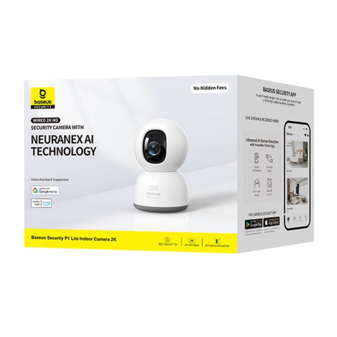 Интелигентна вътрешна камера за видеонаблюдение Baseus Security P1 Lite Indoor Camera 2K - (S0TV002132) - Image 10