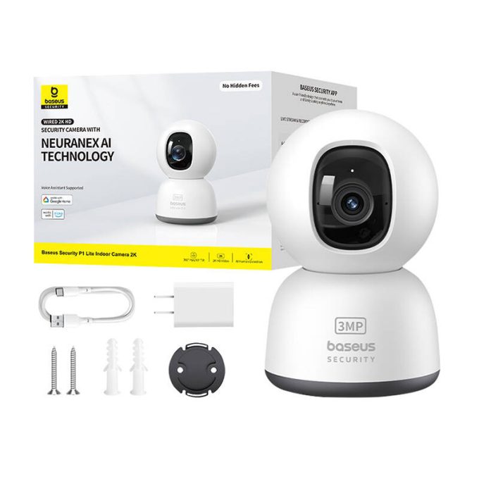 Интелигентна вътрешна камера за видеонаблюдение Baseus Security P1 Lite Indoor Camera 2K - (S0TV002132) - Image 9