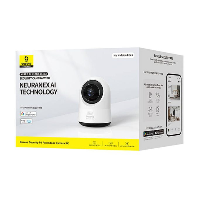 Интелигентна вътрешна камера за видеонаблюдение Baseus Security P1 Pro Indoor Camera 3K - (S0TV022132) - Image 10