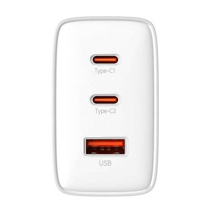 Зарядно устройство 220V BASEUS 65W, USB-A, 2xUSB-C, Cube Pro (P10152301213-00) - Image 3