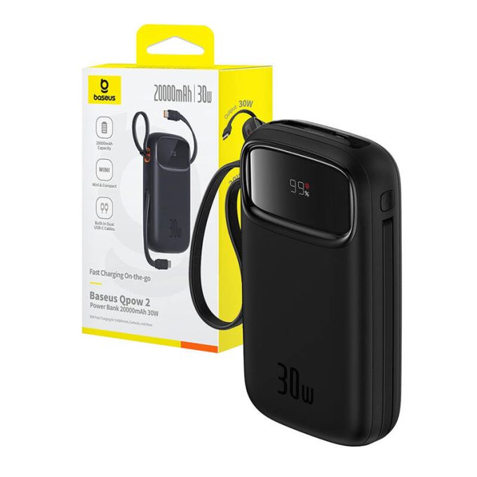 Външна батерия Baseus Qpow 2, 20000mAh, 30W - Image 30