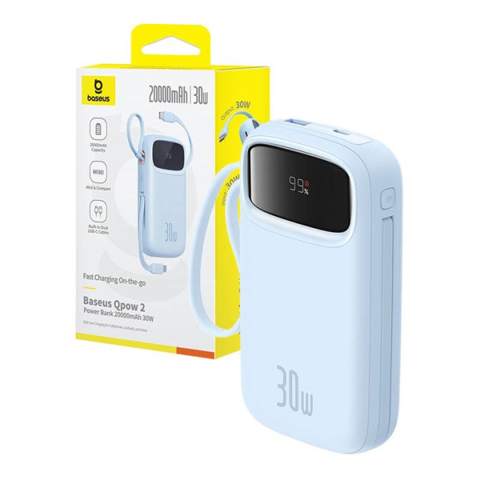 Външна батерия Baseus Qpow 2, 20000mAh, 30W - Image 32