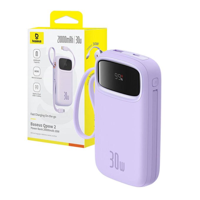 Външна батерия Baseus Qpow 2, 20000mAh, 30W - Image 31