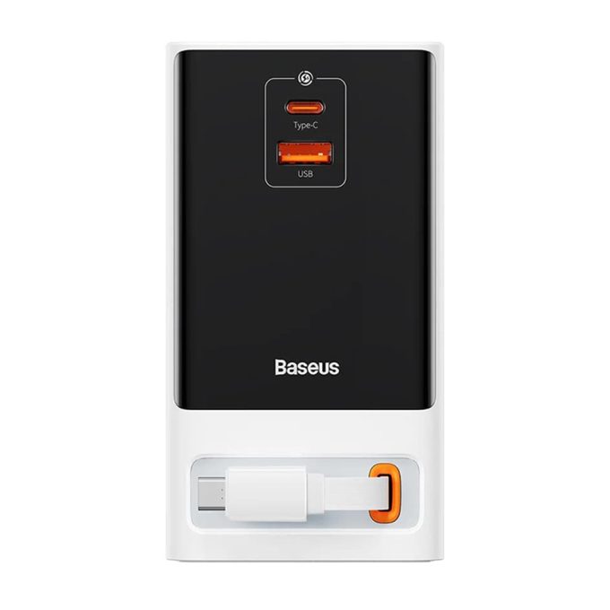 Разклонител / Зарядна станция 220V BASEUS 65W, 2xAC+USB-A+USB-C+Type-C, PowerCombo Digital PowerStrip (PSLR000602) - Image 3