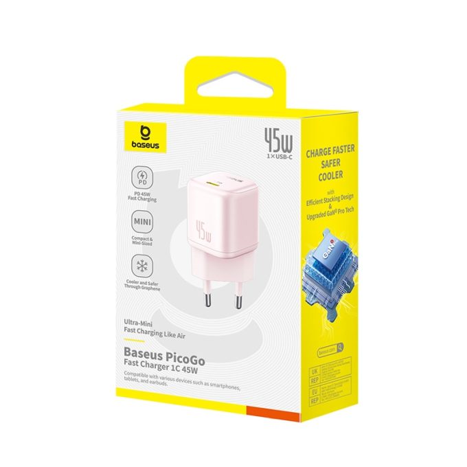 Зарядно устройство 220V BASEUS 45W, USB-C, PicoGo GaN - Image 17