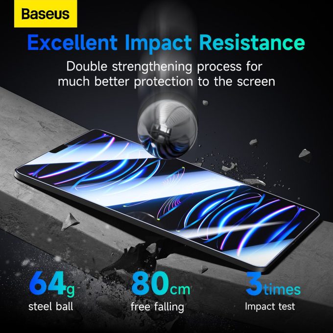 Стъклен протектор BASEUS Crystalline Series HD за iPad 10.2-inch (2019/2020/2021) / iPad Air3 10.5-inch Clear (P40015000201-01) - Image 3