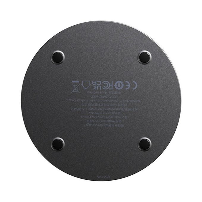 Безжично зарядно 220V Baseus Wireless 15W, SIMPLE2 (CCJJ050001) + кабел Type-C към Type-C - Image 5