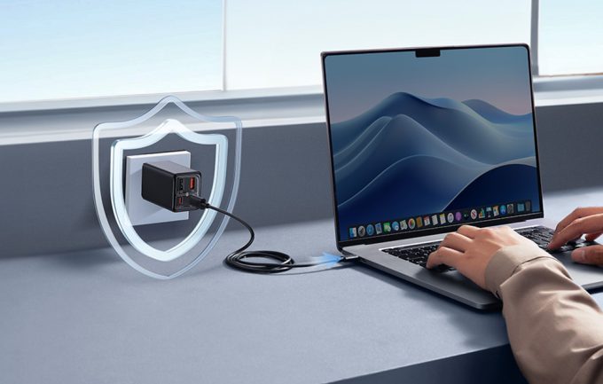 Зарядно устройство 220V BASEUS 65W, 2xUSB-A, 2xUSB-C, GaN6 Pro (P10162701113-00) - Image 8