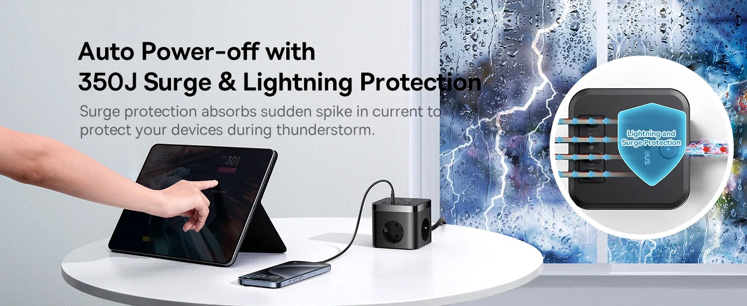 разклонител с USB и бързо зареждане