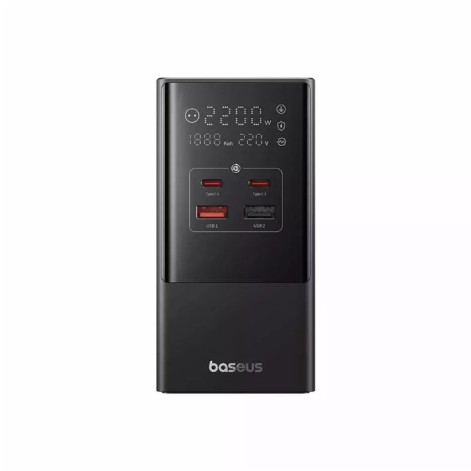 Разклонител / Зарядна станция 220V BASEUS 35W, 3xAC + 2xUSB-A + 2xUSB-C, PowerCombo Tower (E00023606113-00) - Image 2