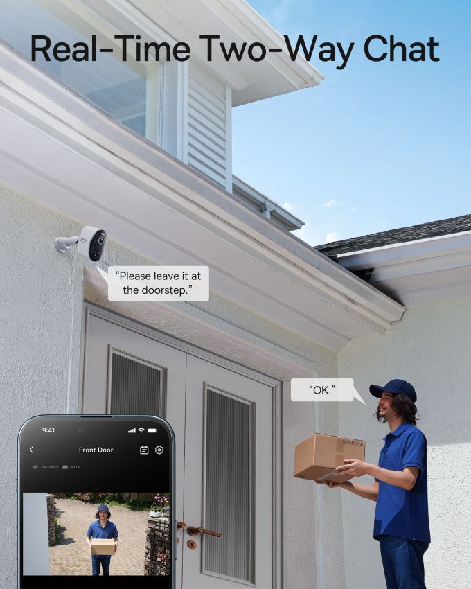 Интелигентна външна камера за видеонаблюдение Baseus Security N1 Plus Outdoor Dual Camera 2K - (S0TZ002130) - Image 12