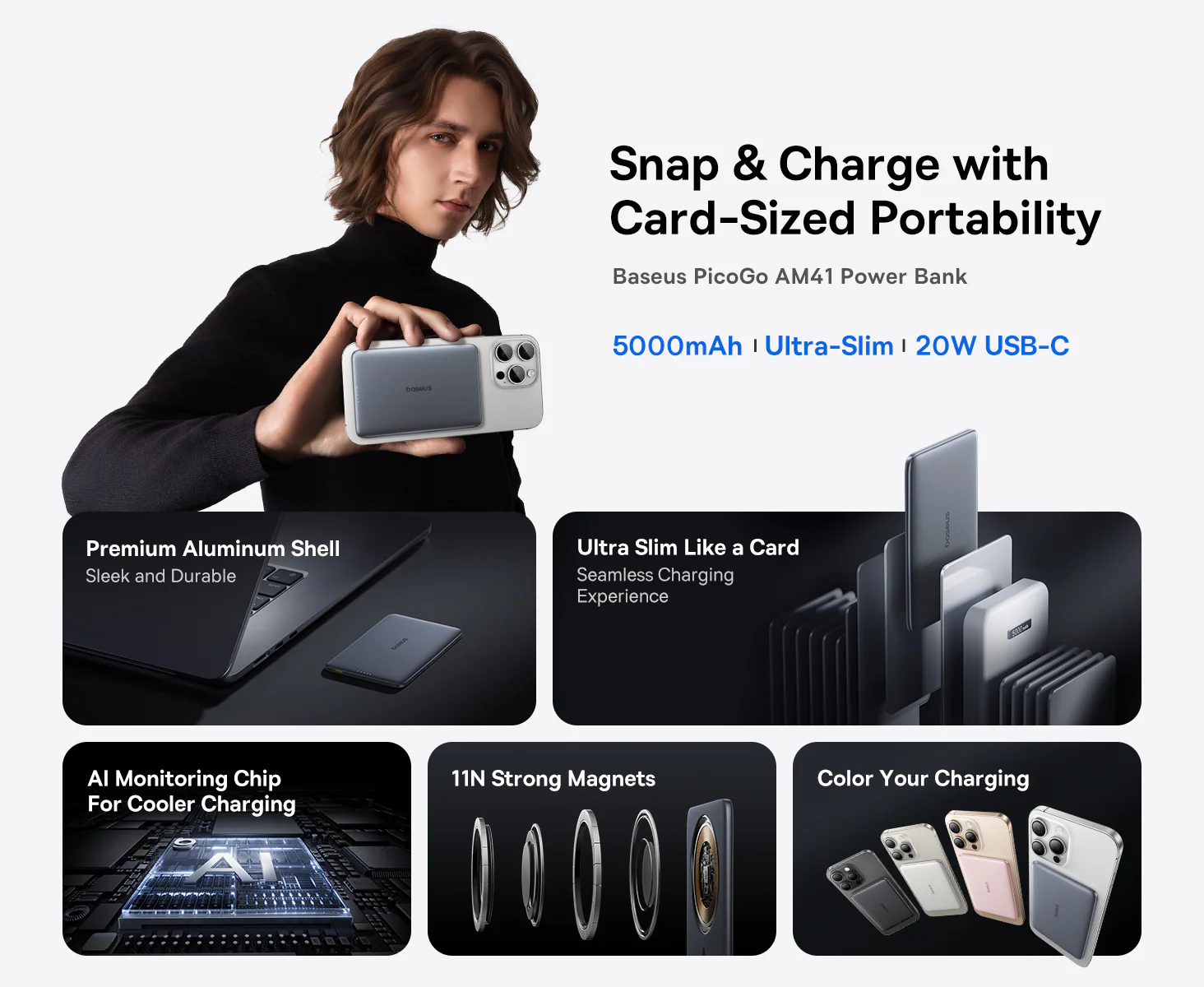 Външна батерия BASEUS PicoGo 