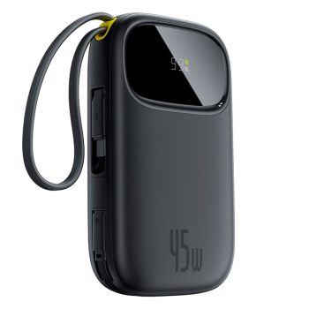 Външна батерия BASEUS EnerFill FC31 Qpow 3, 10000 mAh, 45W + вградени кабели C + L
