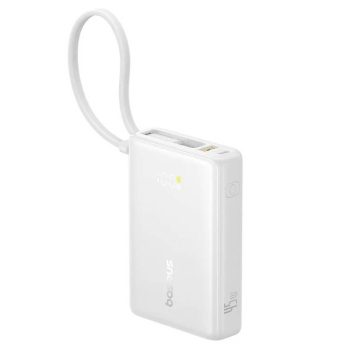 Външна батерия Baseus PicoGo, 10000 mAh, 45W + вграден кабел Type C (P10076803213-00)