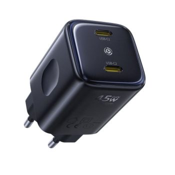 Зарядно устройство Baseus PicoGo AN13, 220V, 45W GaN, 2xUSB-C, (E0121F00)
