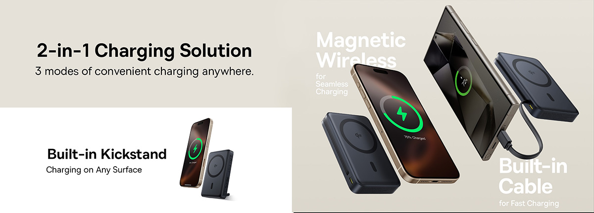 Безжична батерия Baseus PicoGo AM31 Airpow II Qi2